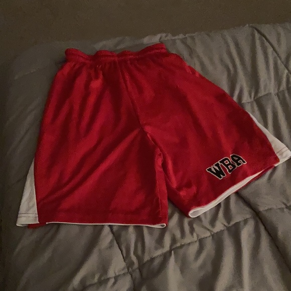 Two pairs of Women’s basketball shorts size small reversible red and white - Picture 3 of 6